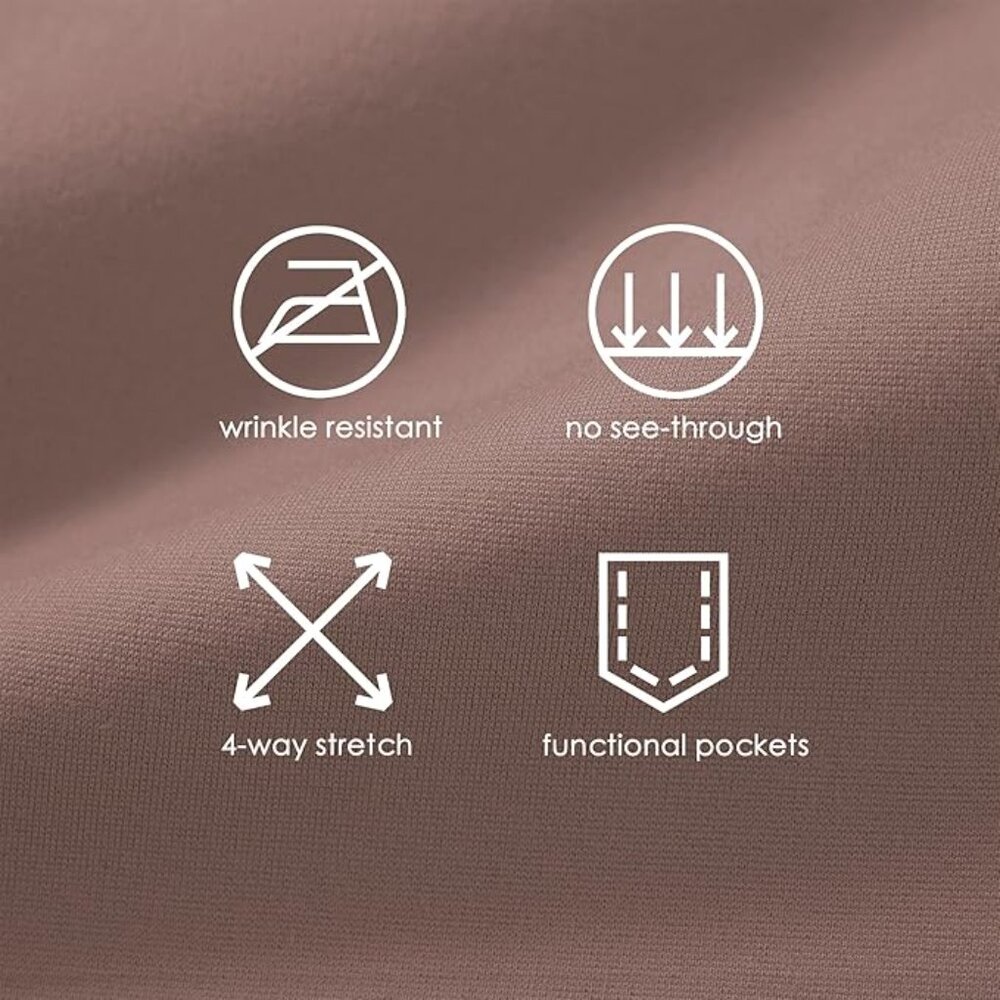 WILLIT Women's Yoga Dress Pants Straight Leg Work Slacks Stretchy Sz: L Taupe - Picture 7 of 12